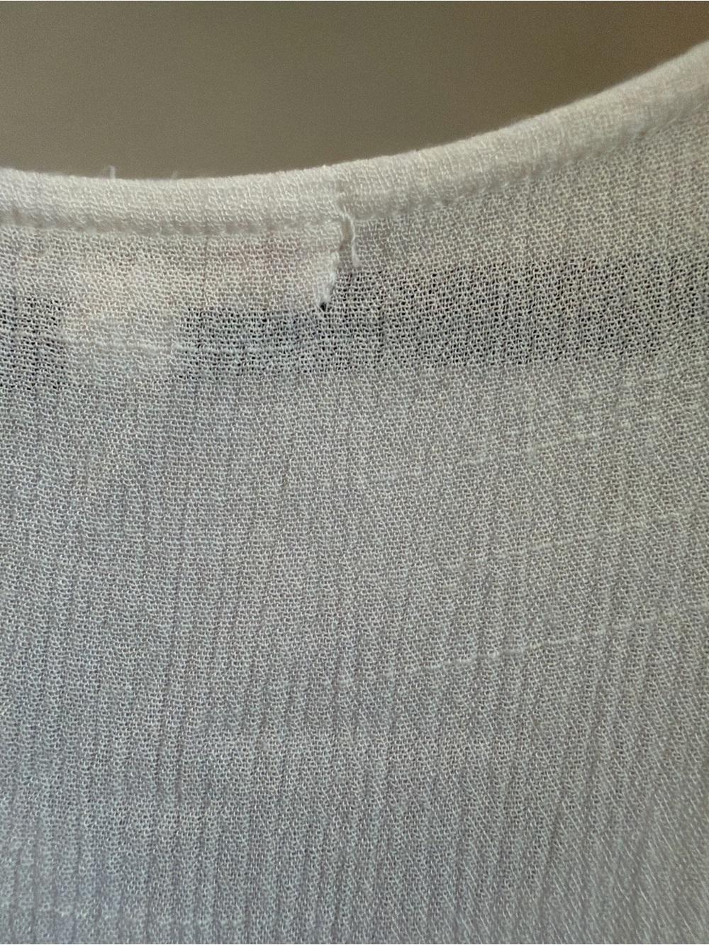 Magnolia White Scoop-Neck Tiered Gauze Blouse - Picture 5 of 5
